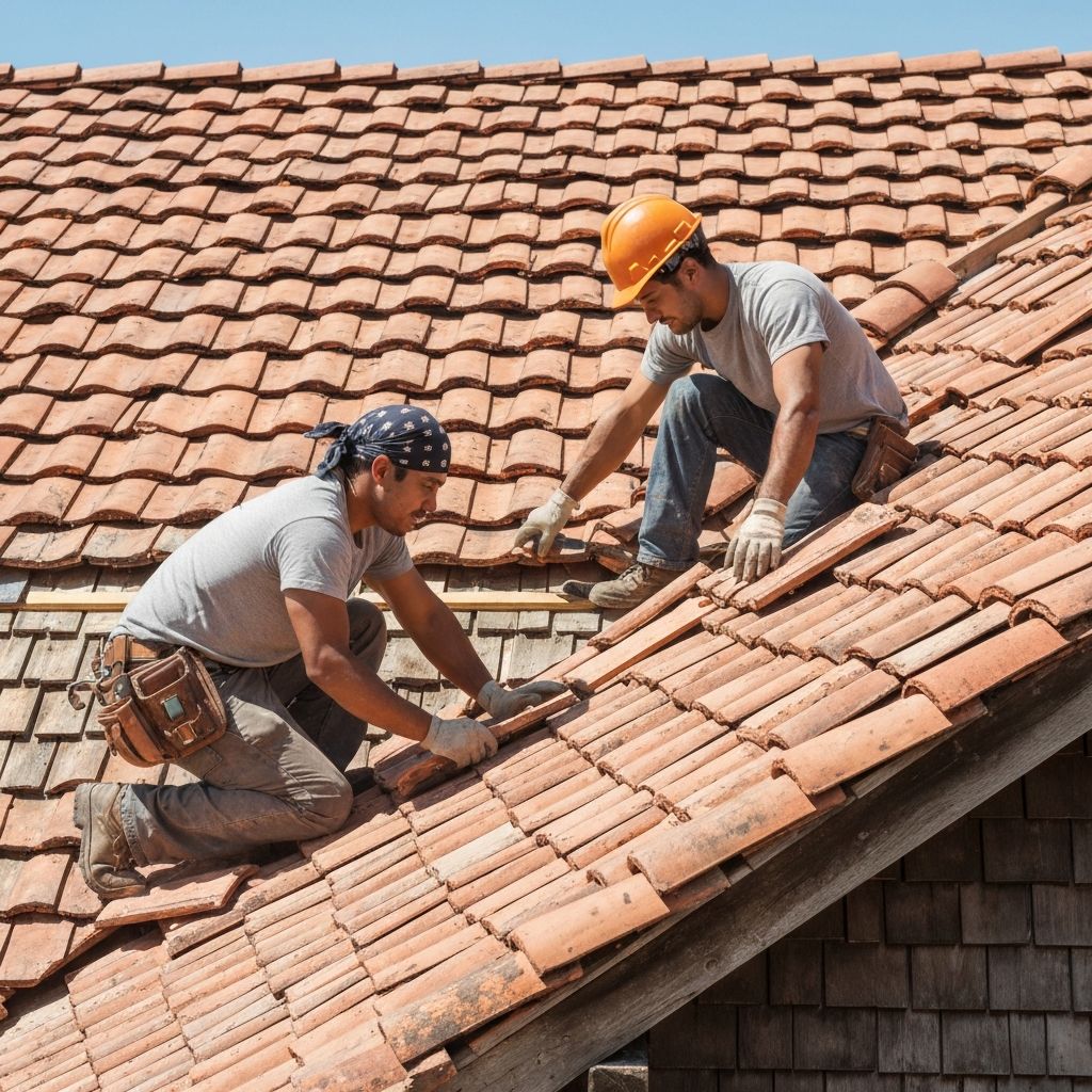 Trabajo de cambio de tejas